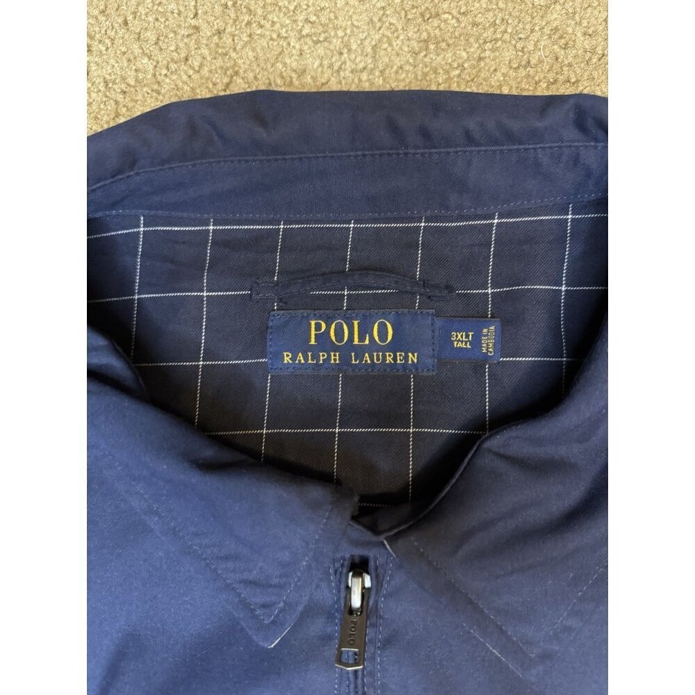 POLO RAPPH LAUREN Mens Blue Bi Swing Navy Jacket Windbreaker Lined Full Zip 3XLT - Picture 3 of 12